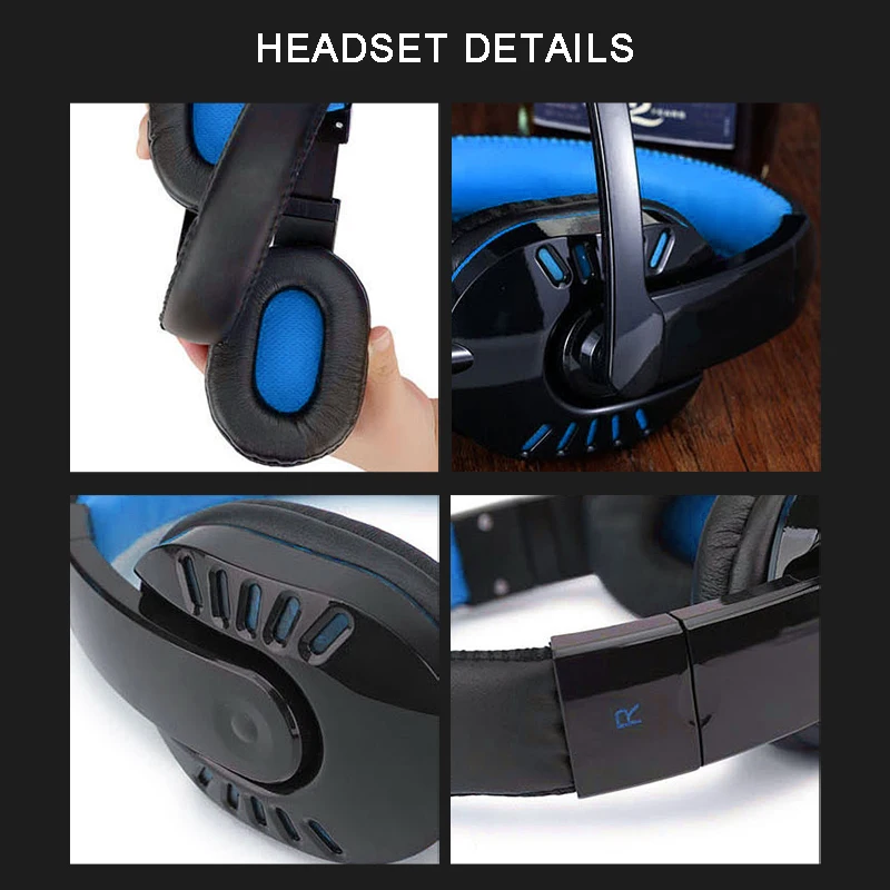 POHIKS 1pc Wired E sports Gaming Headset Luminous Surround Sound Headphone With Mic For PC PS4 Xbox One