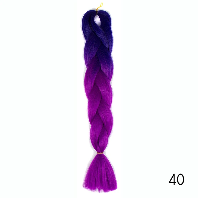 Hair Braid Synthetic Jumbo False Braid Pre Stretched Afro Wholesale Ombre Braiding Hair Extensions  Color Dreadlocks T1B/Blue