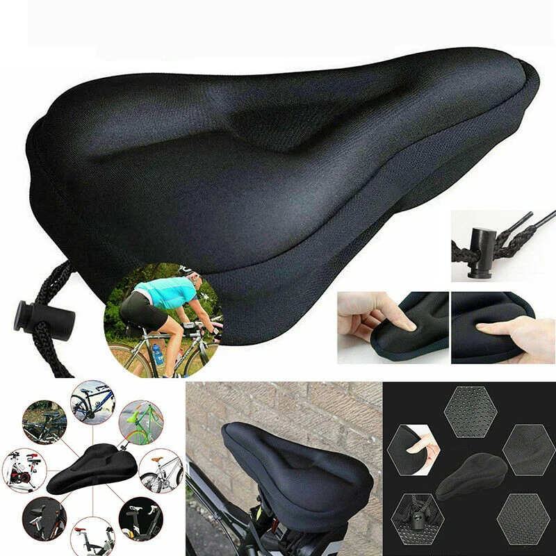 Силиконовый гель Экстра Мягкий велосипед MTB седло Подушка сиденье Чехол Коврик Комфорт