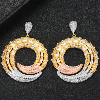 

LARRAURI Fashion Jewelry Delicate Romantic Classic Calla Lily Earrings Full Micro inlay Micro Plated Banquet Popular Best Gift