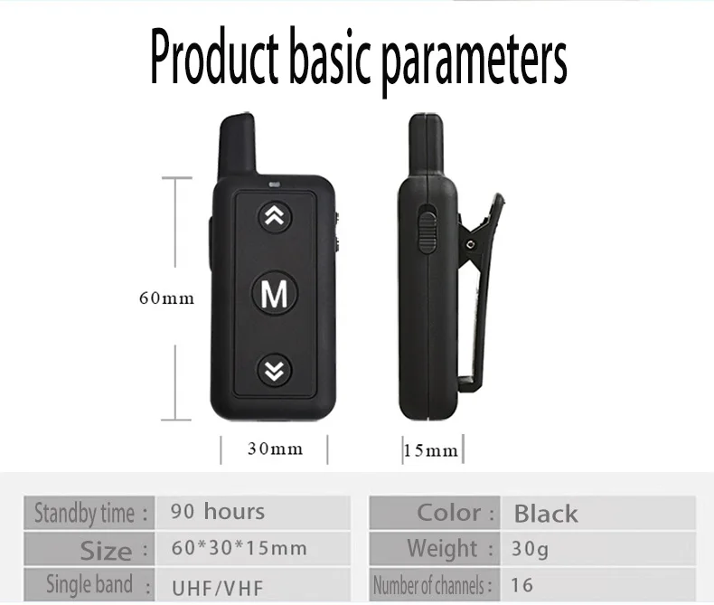 2pcs Wurui mini professional walkie talkies children's walkie-talkie portable two way radio for hotel hospital beauty industry