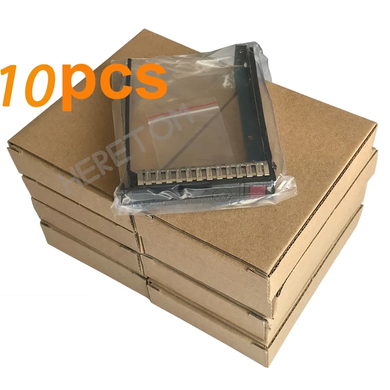 10pcs/lot 2.5" HDD Tray Caddy bracket for HP Gen8 DL160 360 DL380 385 G8 G9/Gen9 Hard Drive Caddy Seld Free Shipping hard disk box usb HDD Box Enclosures