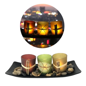 

Direct LED Electronic Candle Candlescape Set, 3 Decorative Candle Holders, Rocks 27RF