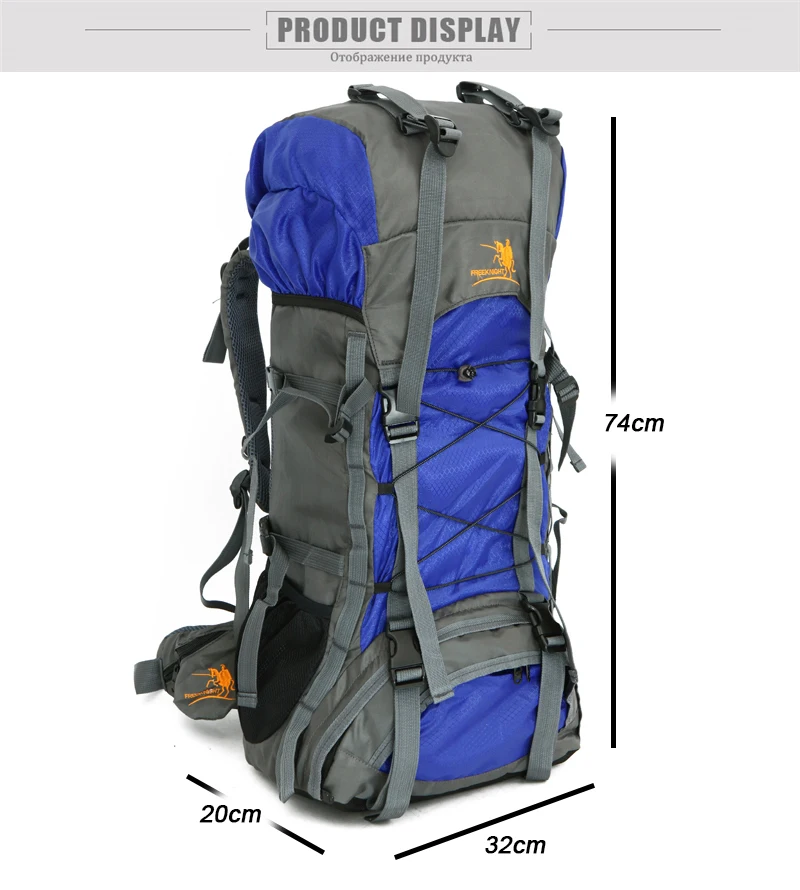 Interno ao ar Livre de Acampamento Bolsa à Prova Água para o Sexo Quadro Mochila Viagem Caminhadas Dwaterproof Feminino Masculino Trekking Montanhismo Mochilas 60l 3 Mochilas escal.