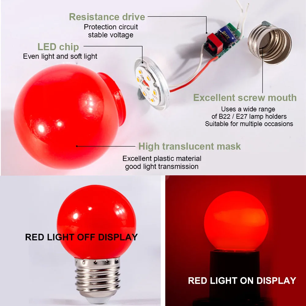 SMD 2835 Светодиодная грушевидная лампа с Bomlillas E27 красочные лампада ампулы RGB