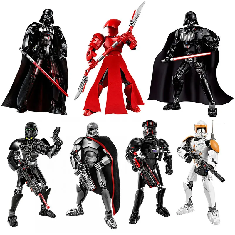

Star Wars Buildable Figure Darth Vader Stormtrooper Chewbacca Kylo Ren Boba Fett Action Figure Christmas Gifts Toy For Kids