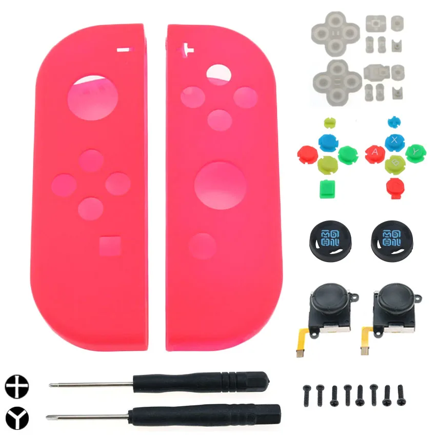 J Cltgxdd, Цветной корпус, крышка, кнопка, замена, для Kind Switch NX JoyCons, игровой контроллер, джойстик, корпус, чехол - Цвет: J