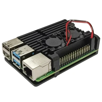 

for Raspberry Pi 4B Latest CNC Aluminum Alloy Case Enclosure with Cooling Fan CA
