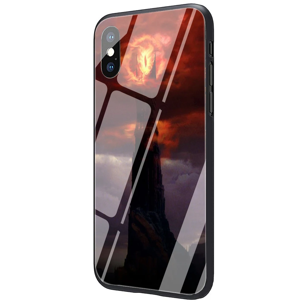 EWAU Властелин колец закаленное стекло чехол для телефона чехол для iPhone 5 5S SE 6 6s 7 8 Plus X XR XS 11 Pro Max