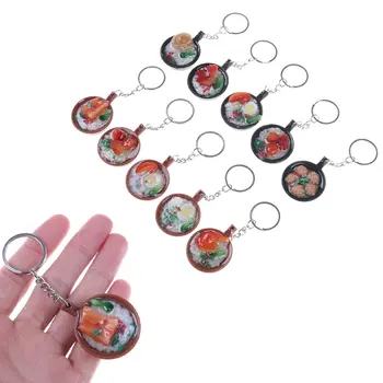 

Simulation Food Keychain Novelty Key Chain Christmas Birthday Gift Cute Simulation Food Pendant Key Ring Bag Accessories