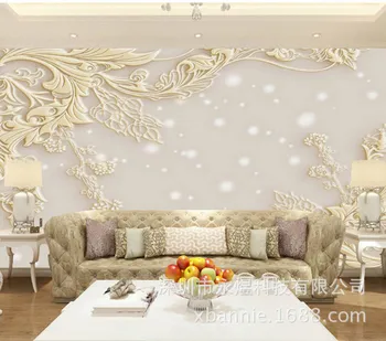 

3D TV Backdrop Mural Living Room Sofa Bedroom Seamless Whole Piece Stereo Relief Non-woven Mural Mural