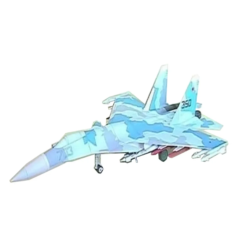 Россия Сью-35 истребитель Бумажная модель 1: 50 модель истребителя Su-35 современный военный самолет ручной работы