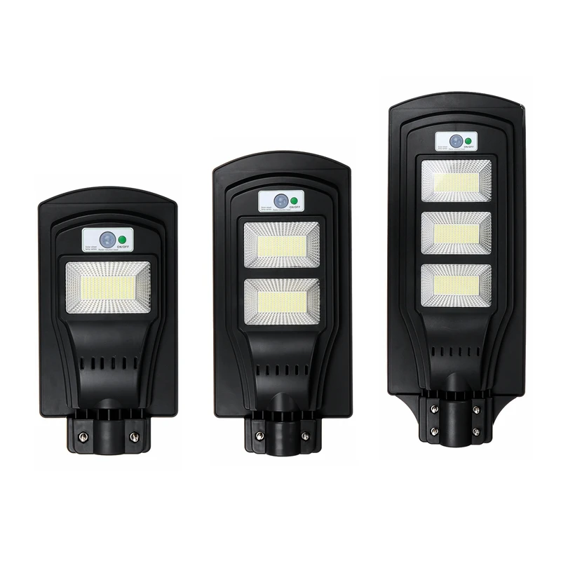 150/300/450LED сенсор солнечная панель настенный уличный светильник PIR лампа движения водонепроницаемый IP67 50 мм Монтажный столб для наружного светильник ing - Испускаемый цвет: Black Without Remote