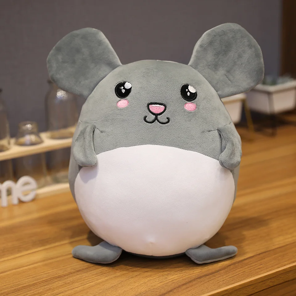 grey mouse stuffed animal