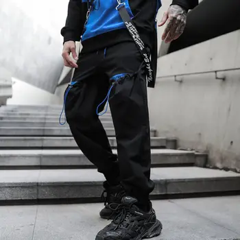 

EWQ / men's wear 2020 summer trend casual color block patchwork leg sweatpants loose korean trendy trousers elastic waist 9Y1710