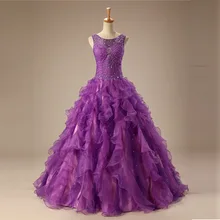 Фиолетовое бальное платье, бальное платье, платья с бисером, кристаллами, оборками, 16 милых платьев для 15 лет, вечерние бальные платья, бальные платья, Kjole