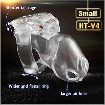V4 Male Resin Chastity Device,Cock Cage With 4 Size Penis Ring,Cock Ring,Adult Game,Chastity Belt,A777 4