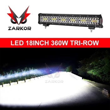 

Zarkor 18Inch 360W car light led Work light bar off-road 6500K 6600lm Work Light for Lorry boat excavator bulldozer crane