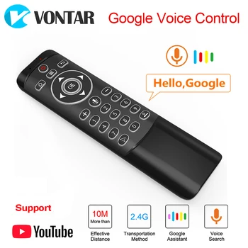 

Voice Remote Control 2.4G Wireless Mini Keyboard IR Learning Air Mouse Gyros MT1 for Android TV Box Google assistant H96 max