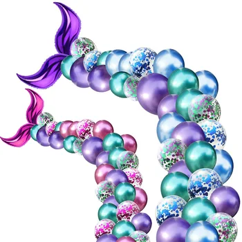 

Colorful Mermaid Balloon Arch Set Mermaid Tail Balloon Mermaid Party Decorations Supplies Wedding Girl Birthday Party Decor