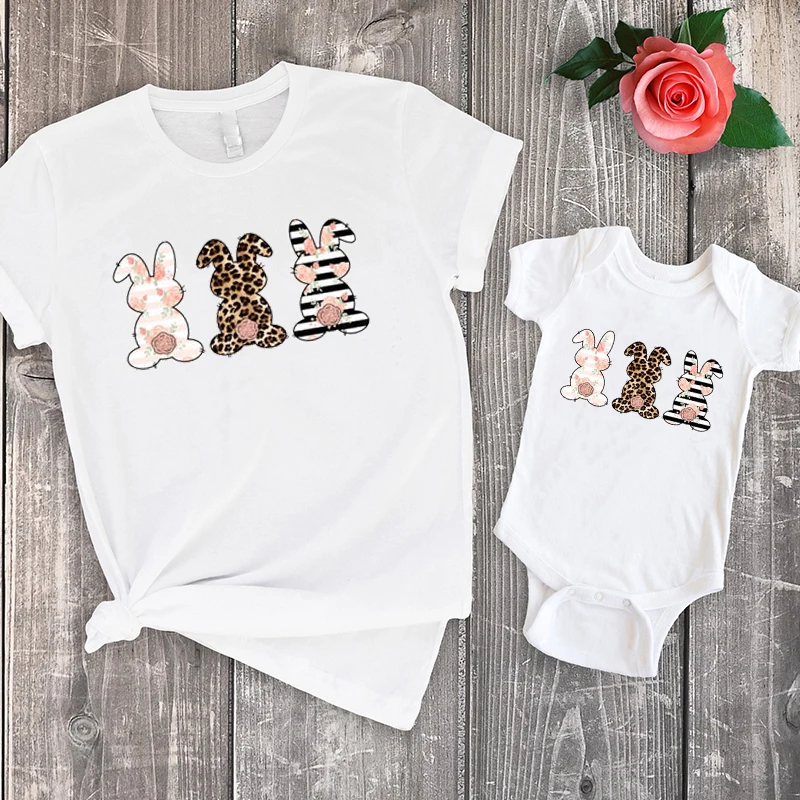 Easter Day Tshirts Floral Leopard 
