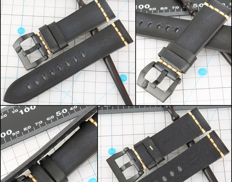 Maikes Watch Accessories Genuine Leather Watchband 20mm 22mm For Samsung Gear s3 Replacement 18mm PUNK Watch Strap Bracelets
