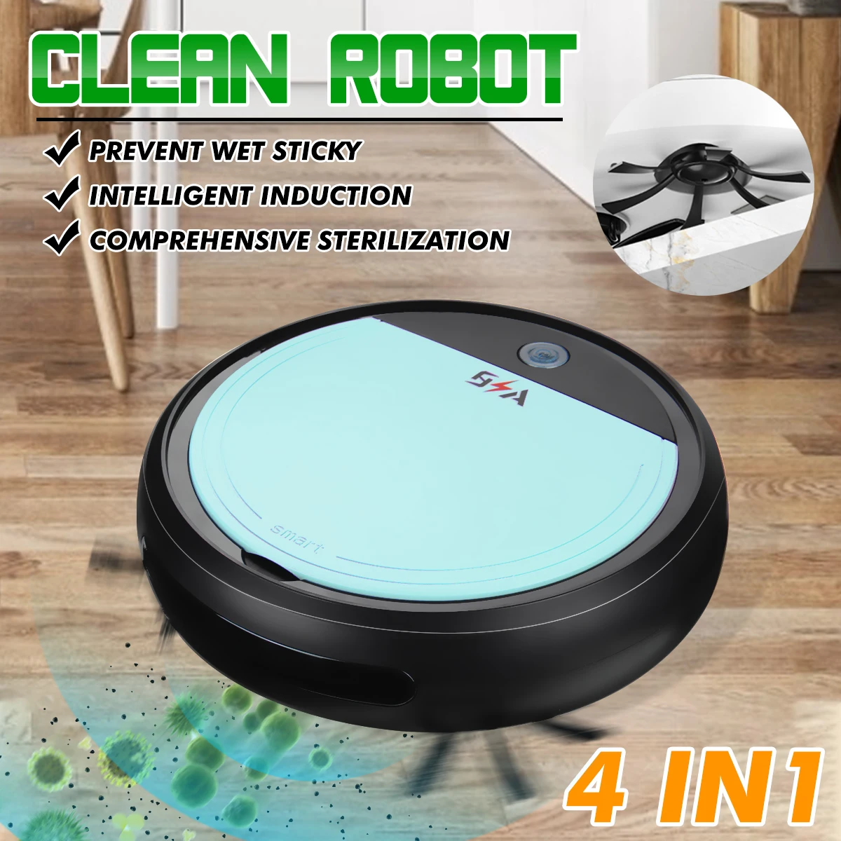 Najtaniej 3200pa USB inteligentny robot akumulator 4 w 1 Auto odkurzacz automatyczny sterylizator uv silne ssanie zamiatarka odkurzacze