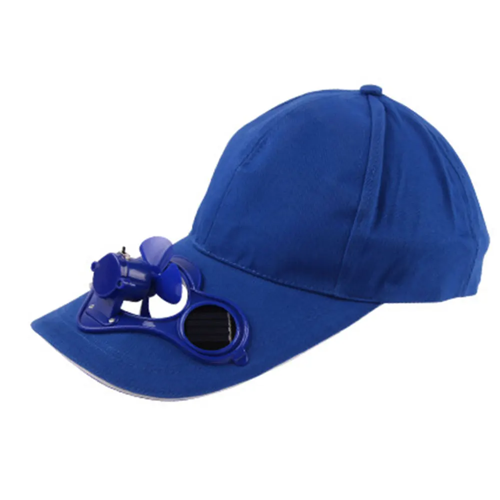 

Men Women Adjustable Switch Sun Protection Outdoor Solar Power Camping Baseball Hat Summer Solid Traveling Gift With Cooling Fan