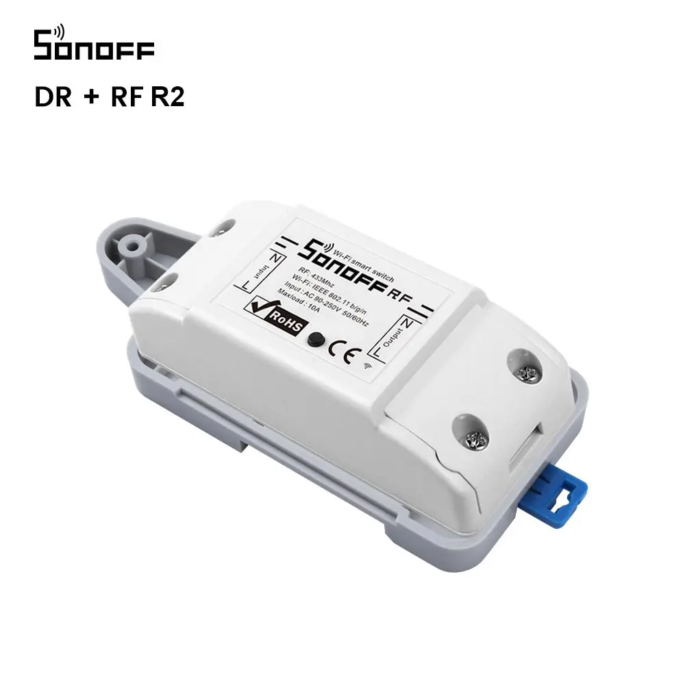 Itead SONOFF DR Din Rail Tray Adjustable Mounted Rail Case Holder Mounted Adjustable For SONOFF Basic RF Dual PowR2 TH10 TH16 