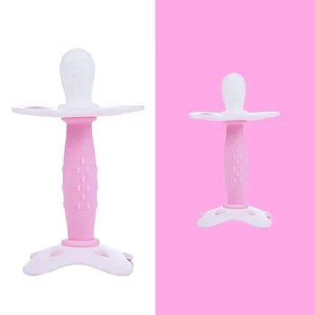 

Silicone Teether Durable Soothing Teething Toy Safe Molar Tool Soft Teething Gel Stick for Baby Infnat Newborn (Pink)