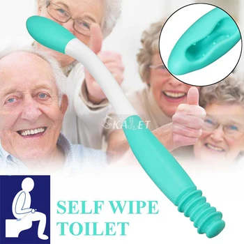 

Long Handle Reach Comfort Bottom Wiper Assist Holder Toilet Paper Tissue Grip Self Wipe Aid Motion Helper