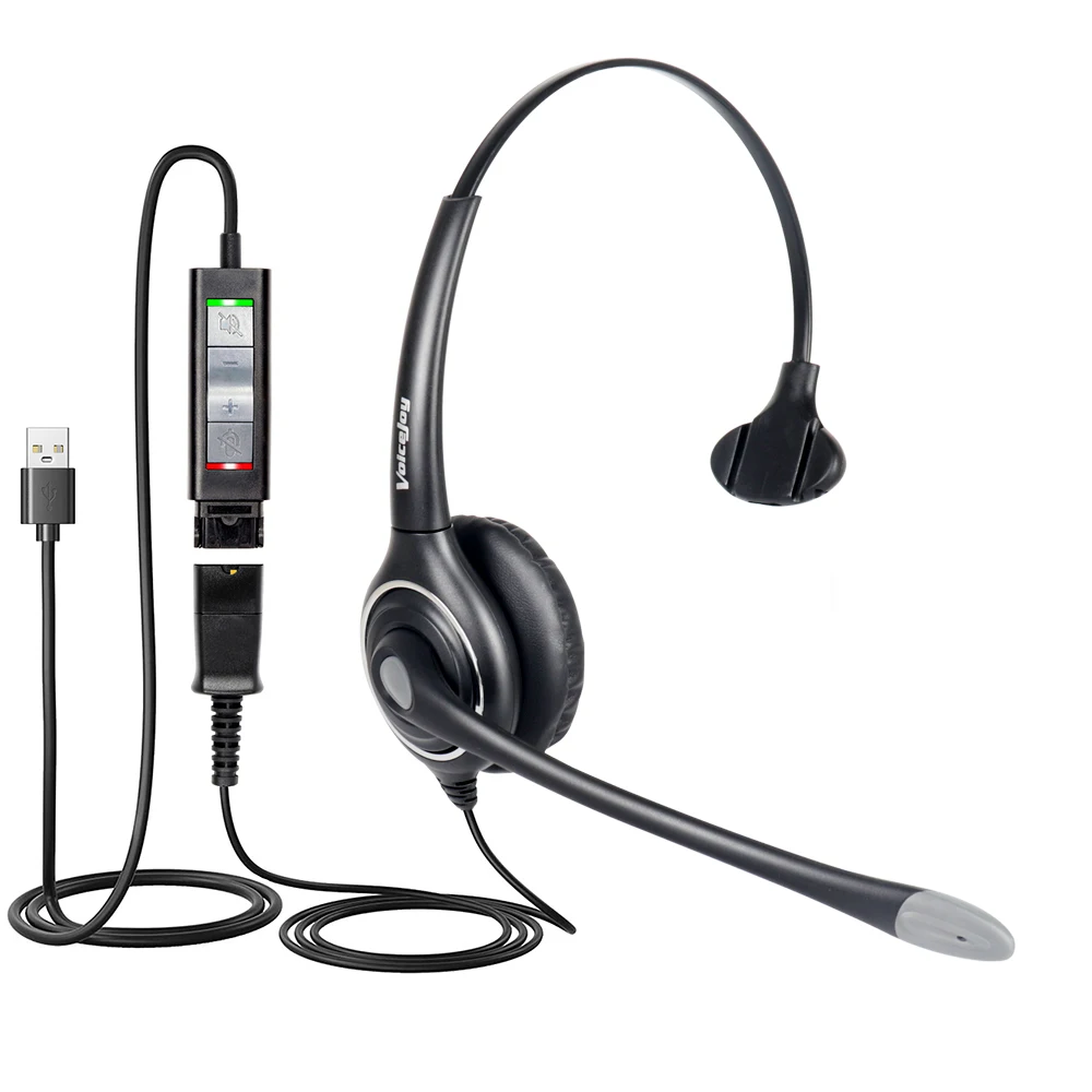 VoiceJoy HD253 USB Headset with Quick 