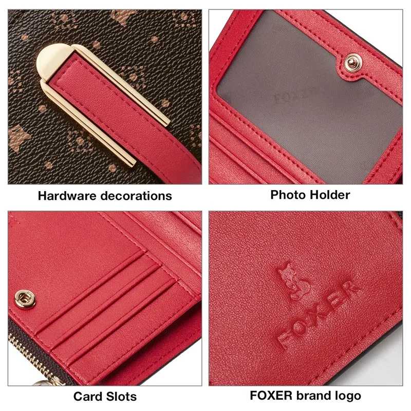  PVC Faux Leather Wallets for Women, Artificial Leather