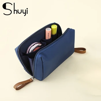 

Multifunction Travel Cosmetic Bag Women Makeup Bags Toiletries Organizer Solid Color Female waterproof small Storage Make Up bag