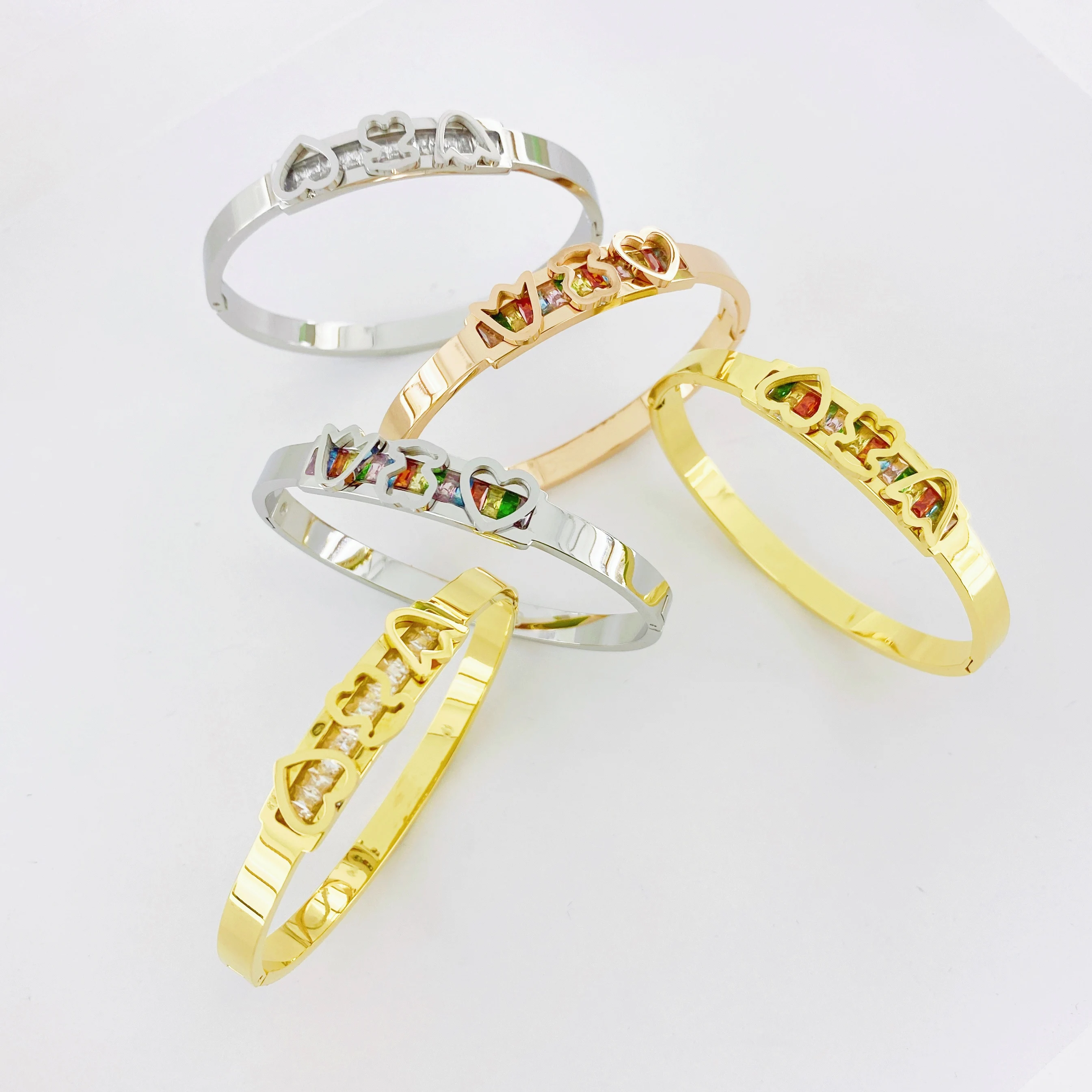 Модный браслет ювелирные изделия для женщин и девушек медведь из нержавеющей