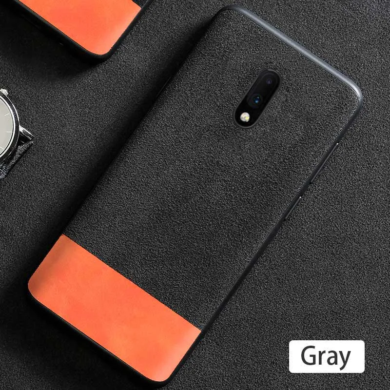 Чехол для телефона для Oneplus 7 7 Pro 6 6T Capas замша сшивание воловья кожа мягкий чехол из ТПУ