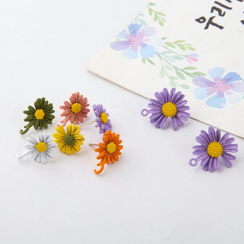 10 шт. корейские серьги гвоздики для женщин и девочек матовые с распылителем