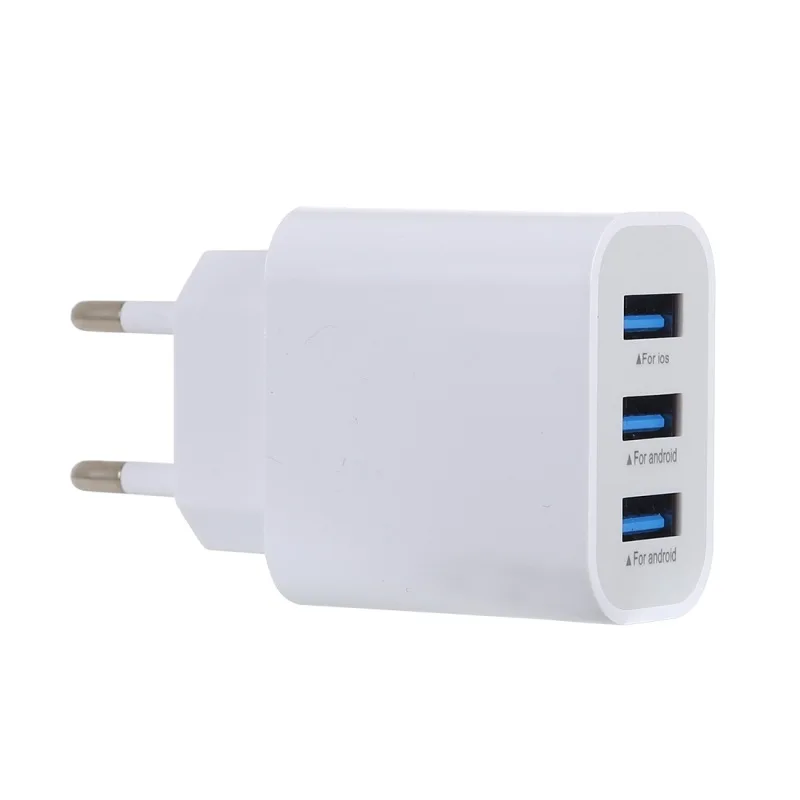 

USB EU Charger 5V 3A Charging USB Wall Charger for iPhone X XS Max Redmi Samsung S9 Xiaomi Huawei Mobile Phone Charger 3 USB