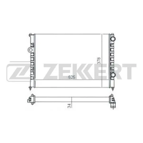 Радиатор охл. дв. VW Passat III IV 93 ZEKKERT mk-1053