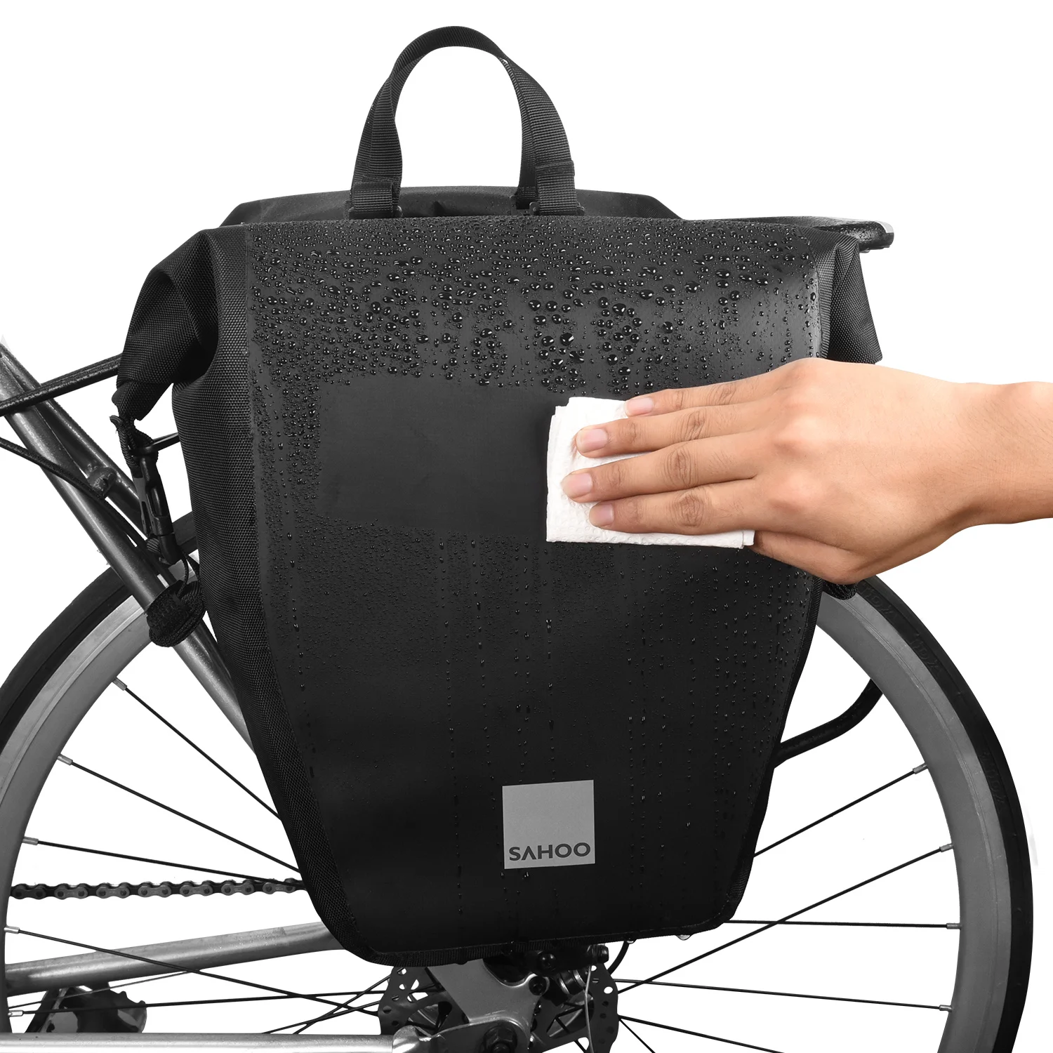 SAHOO 10L/20L Водонепроницаемая велосипедная Сумка на багажник, велосипедная сумка на заднюю стойку, велосипедная сумка, дорожная сумка