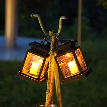 

Solar light outdoors LED candle lantern small palace lamp waterproof garden courtyard park corridor window decoration 1/2pcs