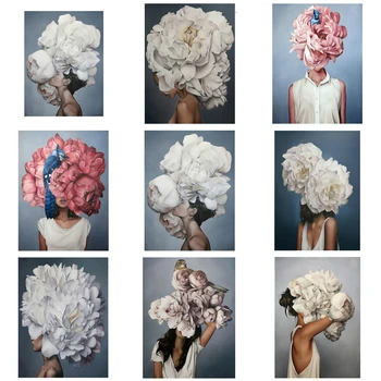 

Frame Figure Picture Painting By Numbers Flowers Women Diy Gift Wall Art Canvas By Numbers Acrylic Art For Home Decors