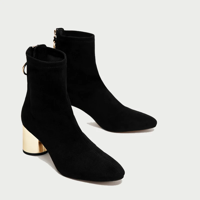 chunky suede ankle boots