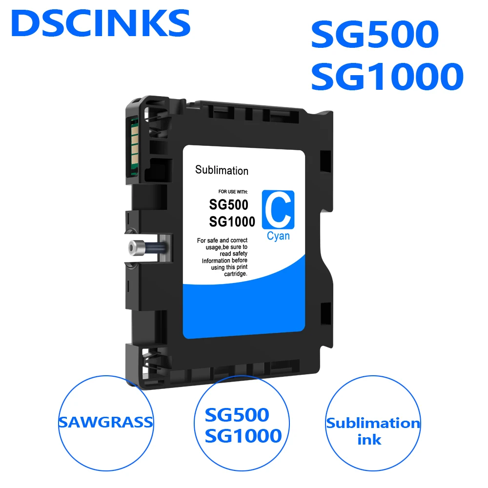 For SAWGRASS SG500 SG1000 Compatible ink cartridge with chip for Ricoh SAWGRASS SG500 SG1000 with subliamtion ink 