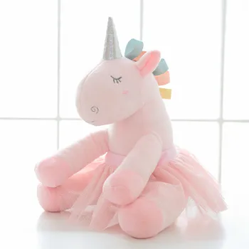

1PC 30*20CM Unicorn Doll Cute Ballet Unicorn Wear Dress Plush Toy Kids Toy Soft Doll Xmas Christmas Birthday Gift For Girl Baby