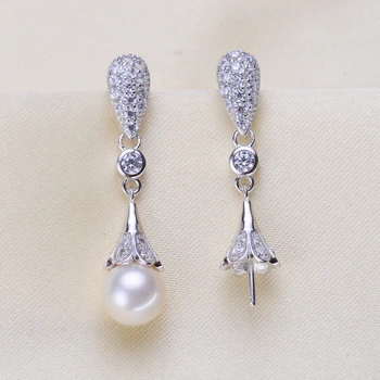 

Fashion Pearl Earrings Mountings, Earrings Findings, Earrings Settings Jewelry Parts Fittings Drop Earrings Accessories
