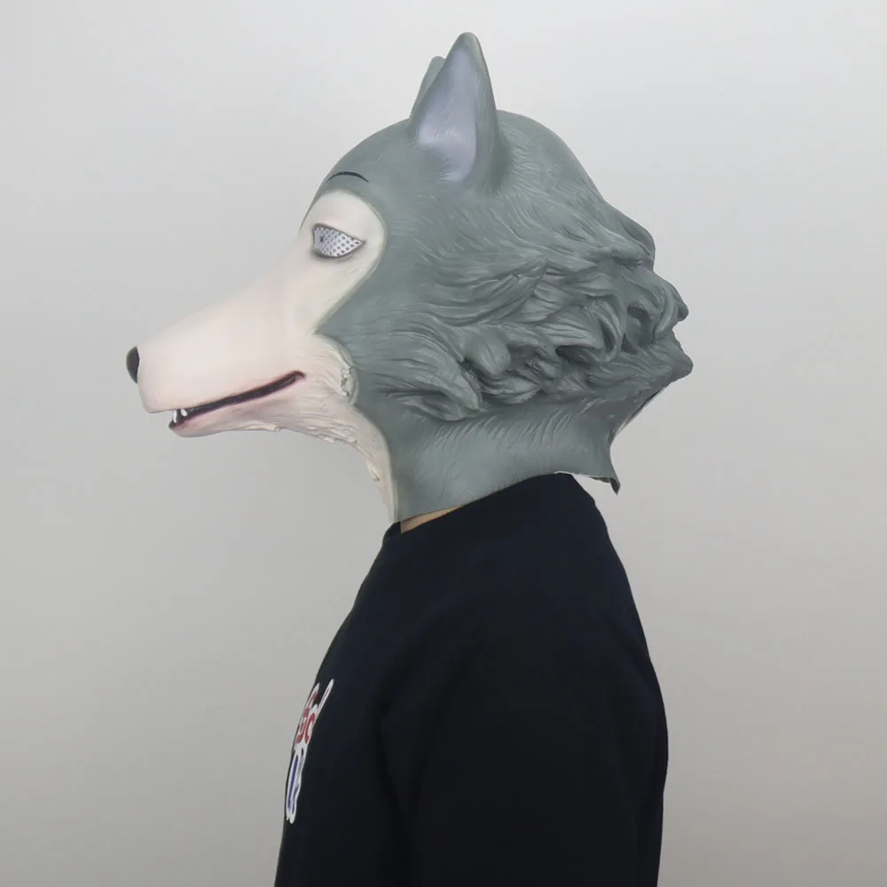 Аниме BEASTARS легоши Волк Маска Косплей животных латексные маскарадные маски на