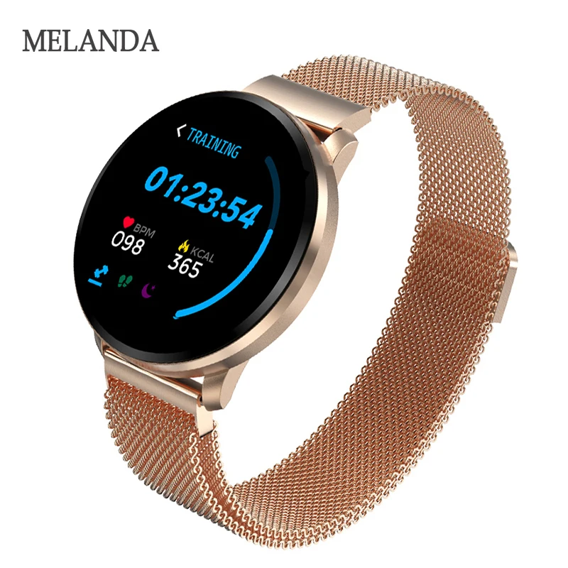 

MELANDA New Bluetooth Full Touch Smart Watch for IOS Android Men Women Sport Waterproof Pedometer Heart Rate Monitor Watches