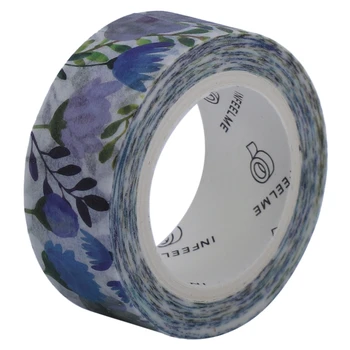 

1.5cm Wide Luxuriant Flowers Washi Tape Adhesive Tape DIY Scrapbooking Sticker Label Masking Tape(Dai purple)