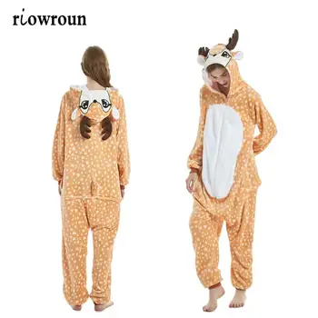 

Kigurumi Winter Unisex Unicorn Pajamas Animal Rainbow Pyjamas women Adult onesies Cosplay Flannel stitch Onesie Sleepwear